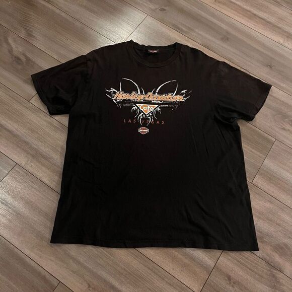 Harley Davidson‎ Motorcycle Cafe Black Graphic Shirt Men Large Bin I-4 - Picture 1 of 4